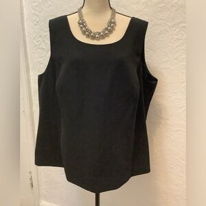 Kasper Classic Black Sleeveless Blouse